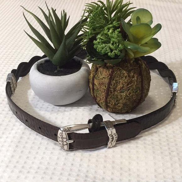 Brighton Accessories - Brighton Reversible Belt With Silver Tone Hardware
